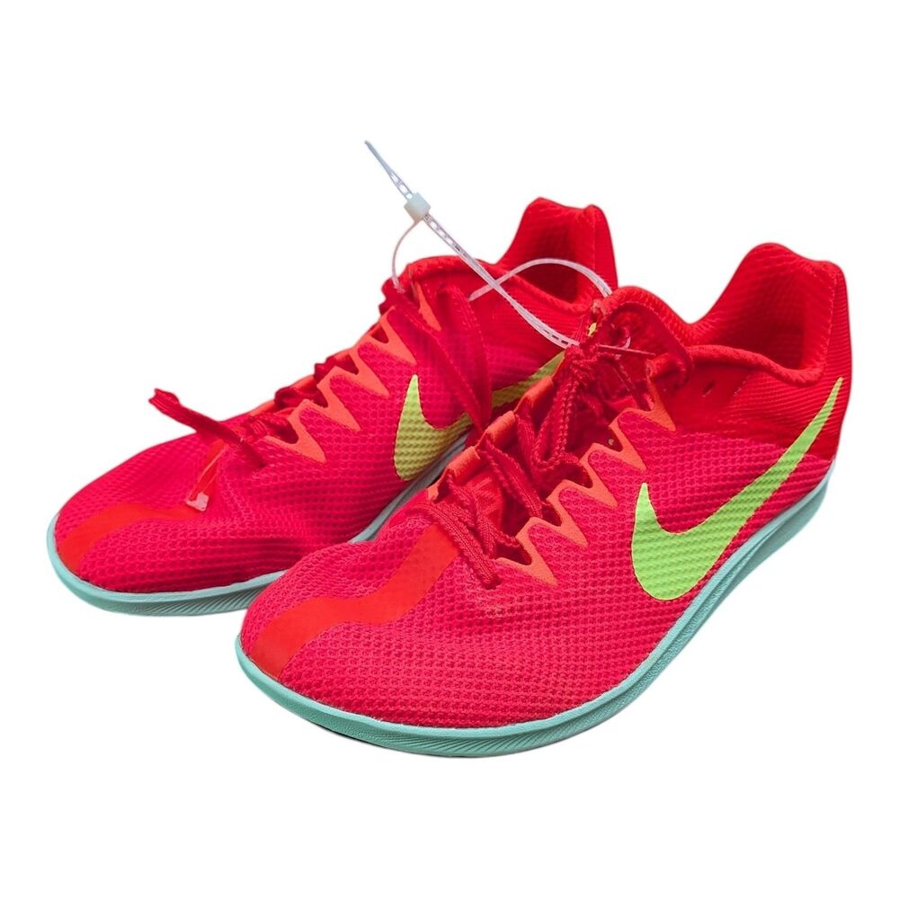 Nike Zoom Rival Distance Track Spikes 9.5 Red Volt FZ9653-600 Men’s Running NEW